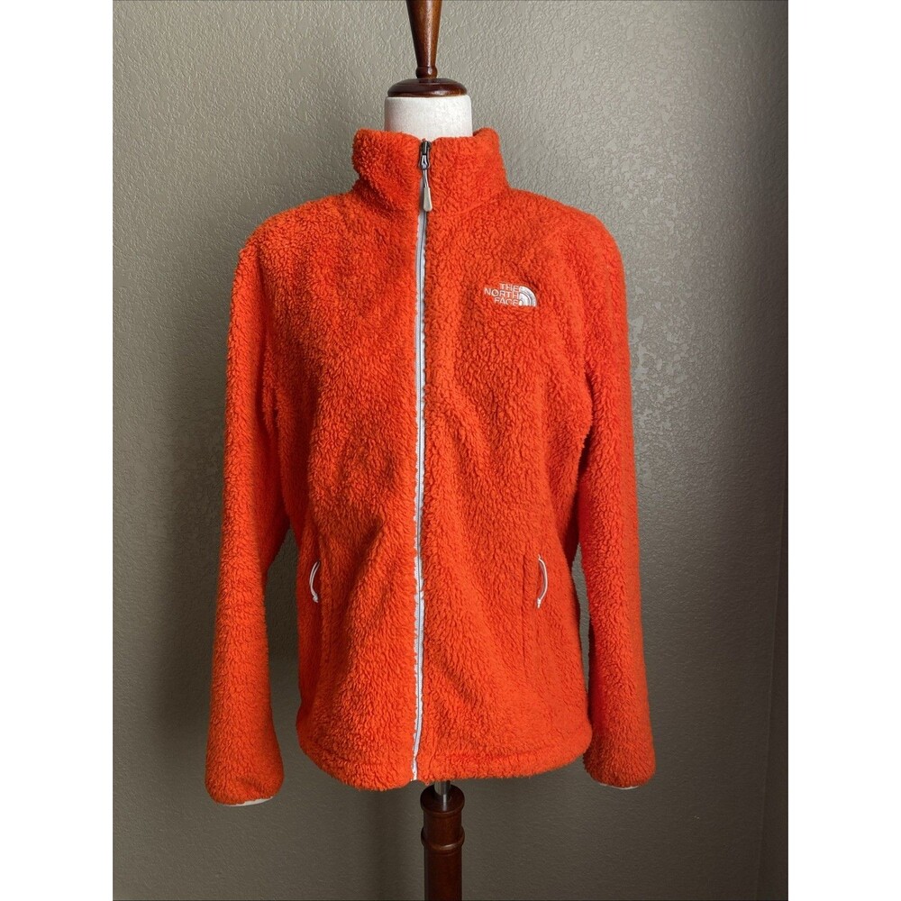 The North Face Osito Fleece Jacket Women’s Large Plush Orange Cozy Warm